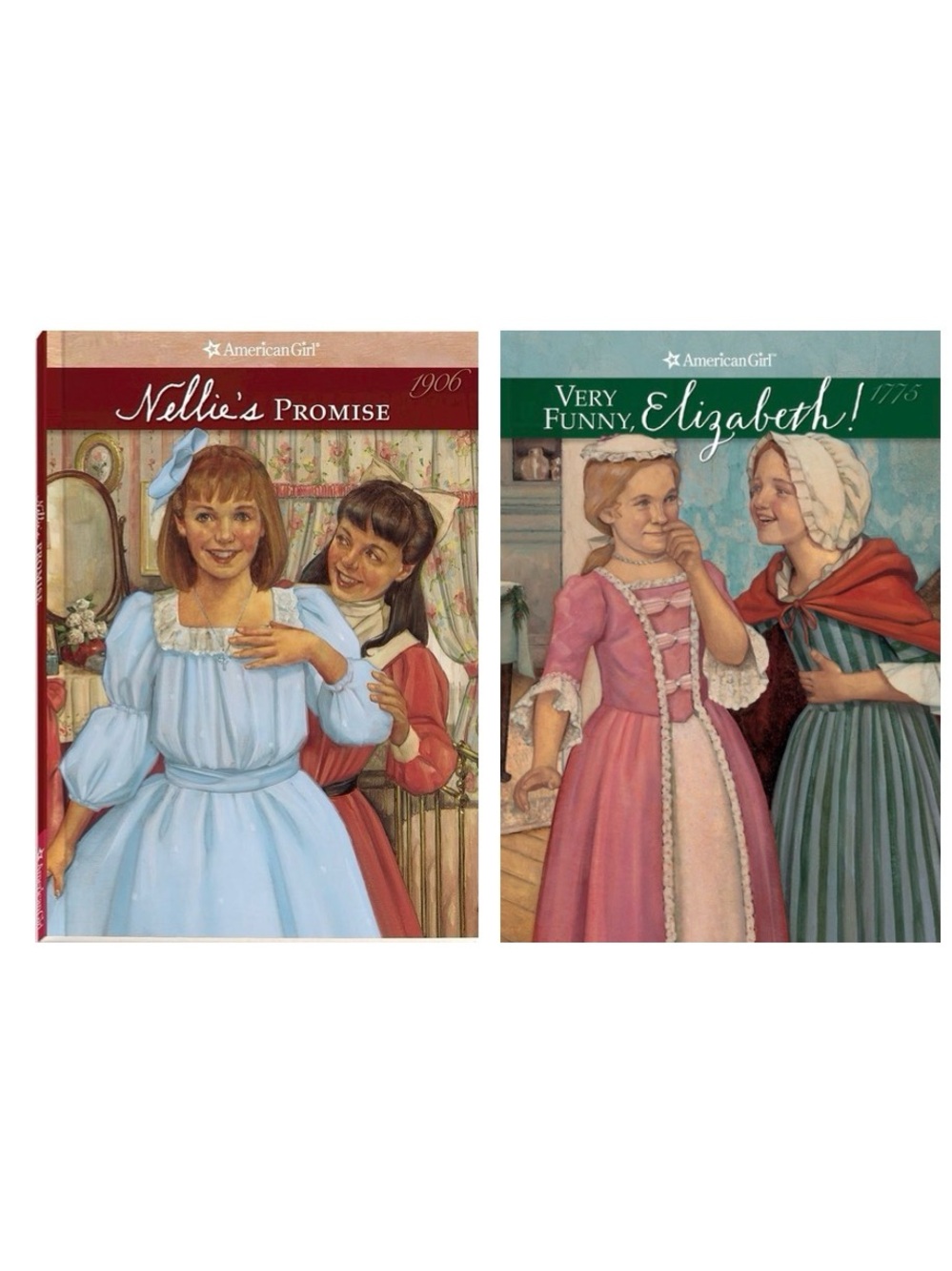 Y2K Set of 2 American Girl Books Nellie's Promise Very Funny Elizabeth Kids Book